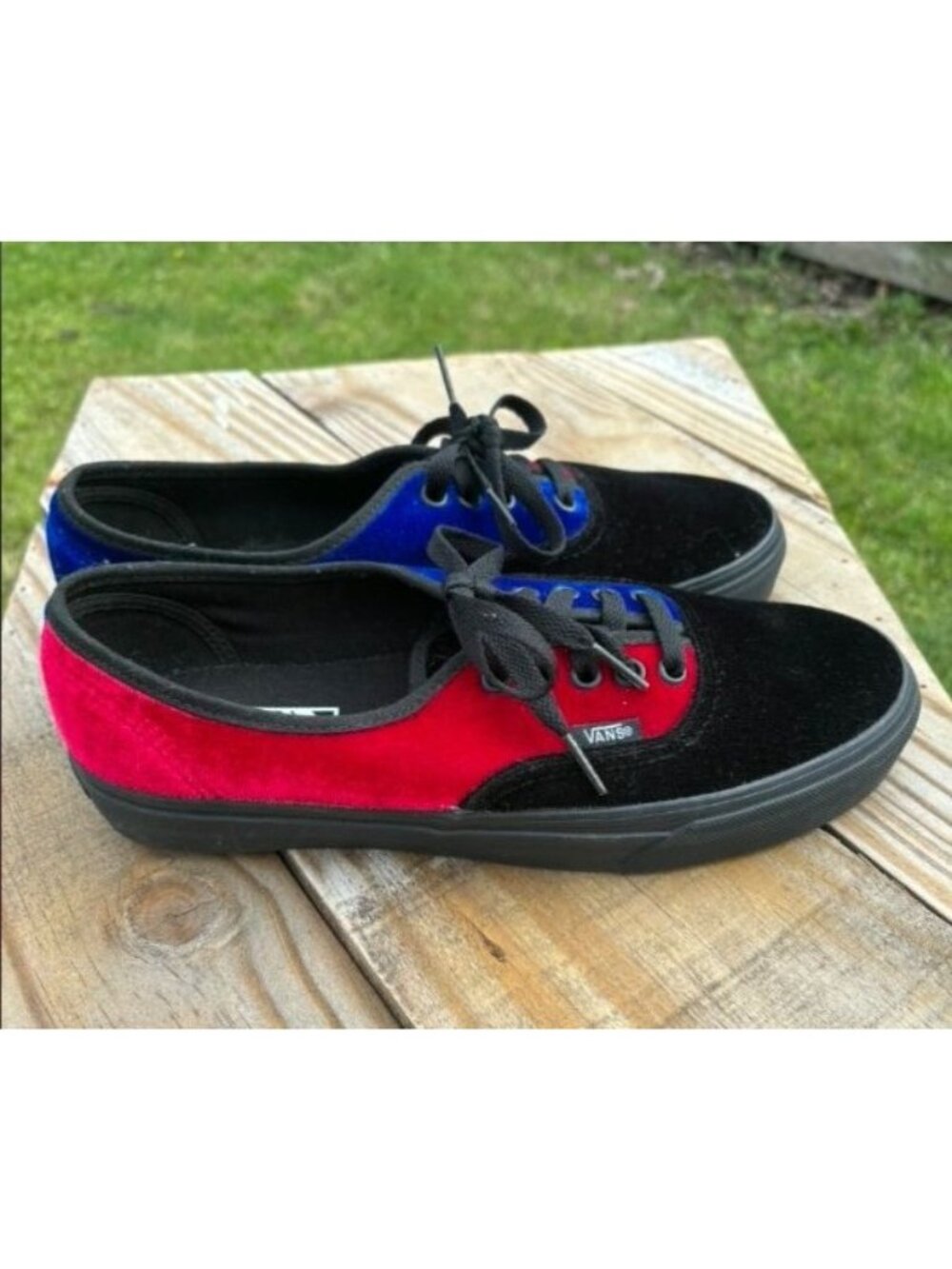 Vans Authentic Velvet Tri Tone Sneakers Size 8 Men/ 9.5 Women's